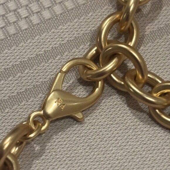 NWOT $155 Roxanne Assoulin The Puffy Heart Necklace in Gold - Picture 7 of 12
